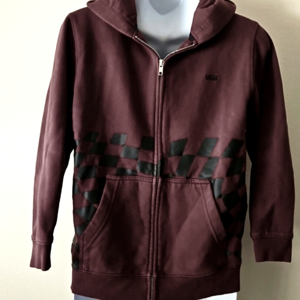 Vans Burgundy Zip-Up Hoodie
